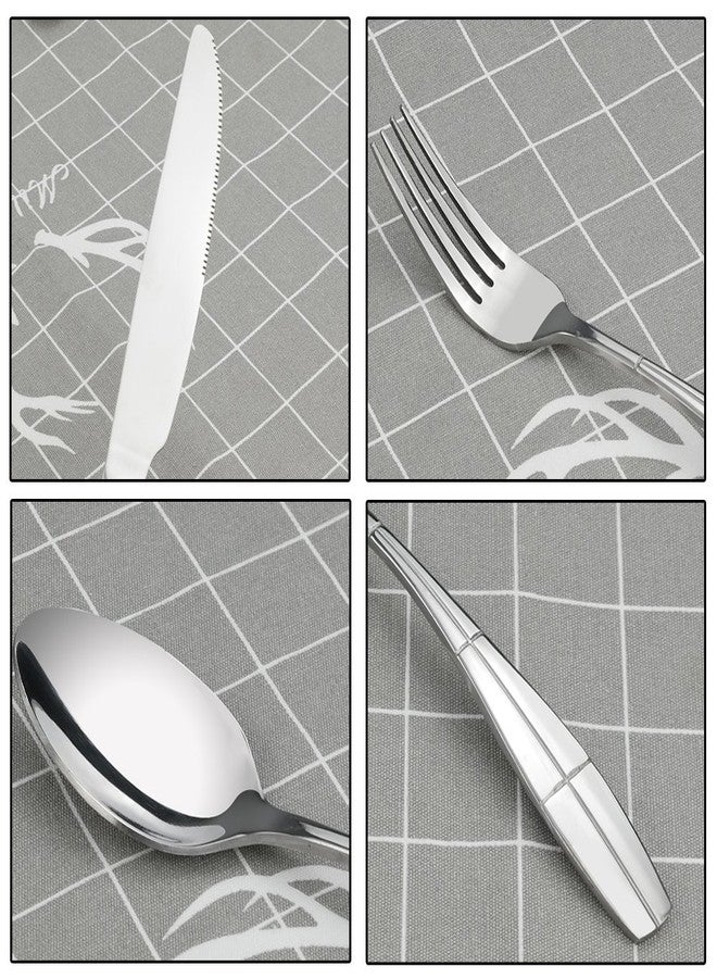 Eagrye 60-Piece Flatware Set, Stainless Steel Silverware Cutlery, Service for 12 - Image 4